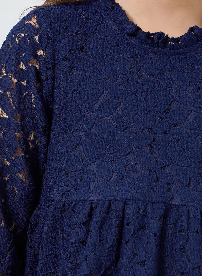 ستايلي فستان دانتيل بأكمام طويلة - Image 3